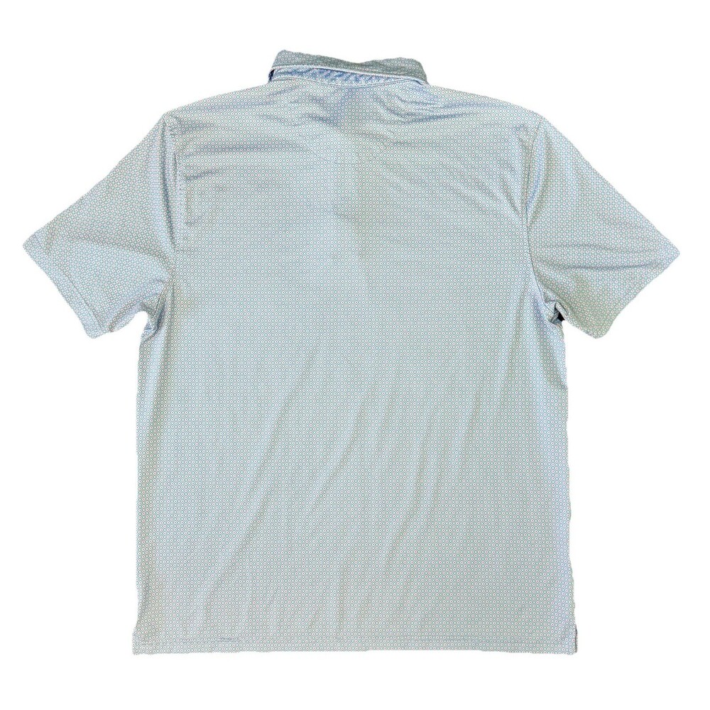 Lot Of 2 Member's Mark Pattern Performance Golf Polo Men’s Size Lg Blue Pink AOP - Picture 9 of 13